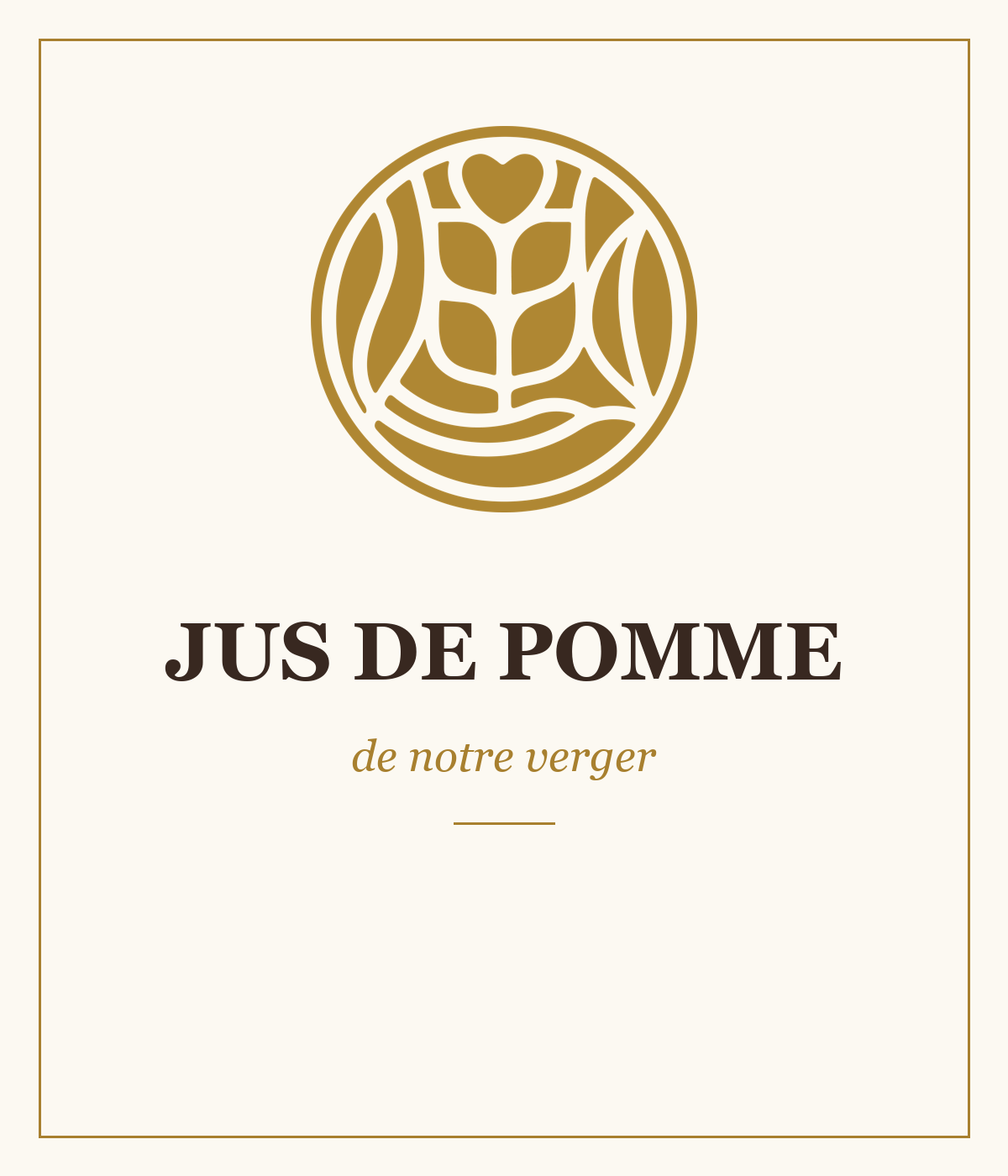 Jus de pomme du verger