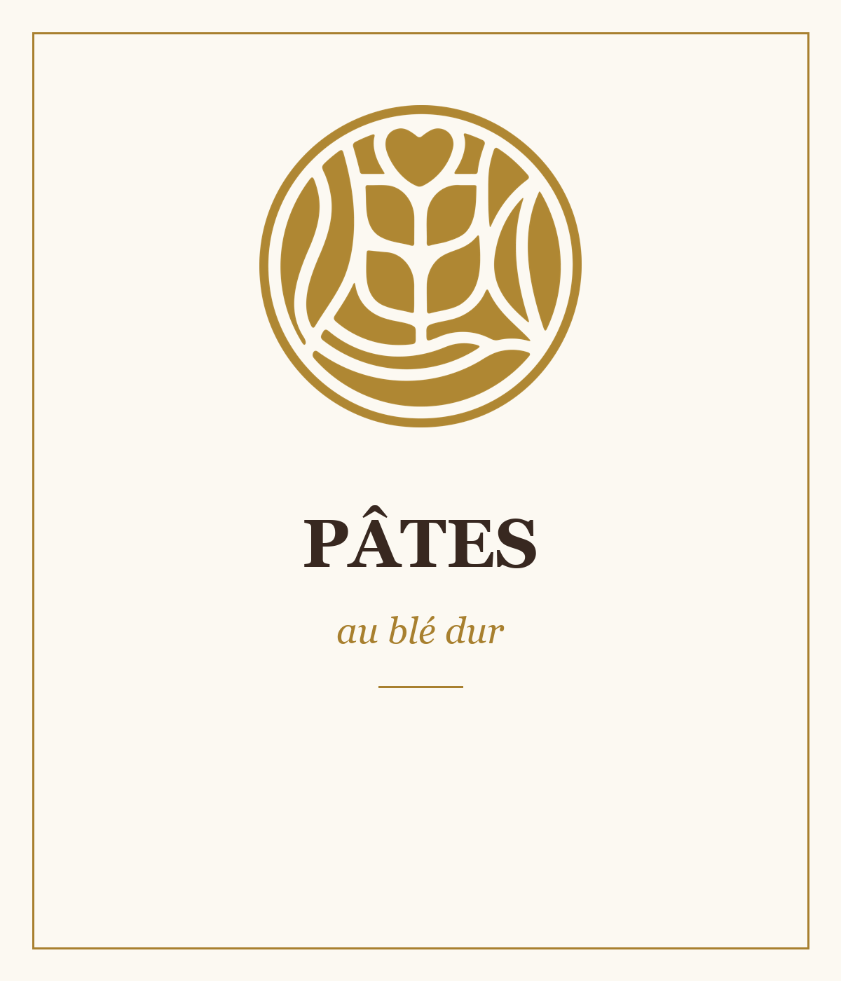 Pâtes au blé dur